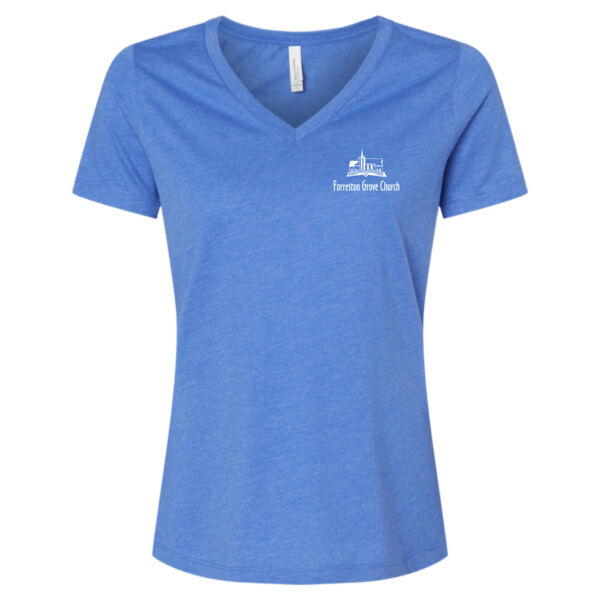Forreston Grove Church 2026 Logo 1 - Women's Relaxed Heather CVC V-Neck Tee Thumbnail