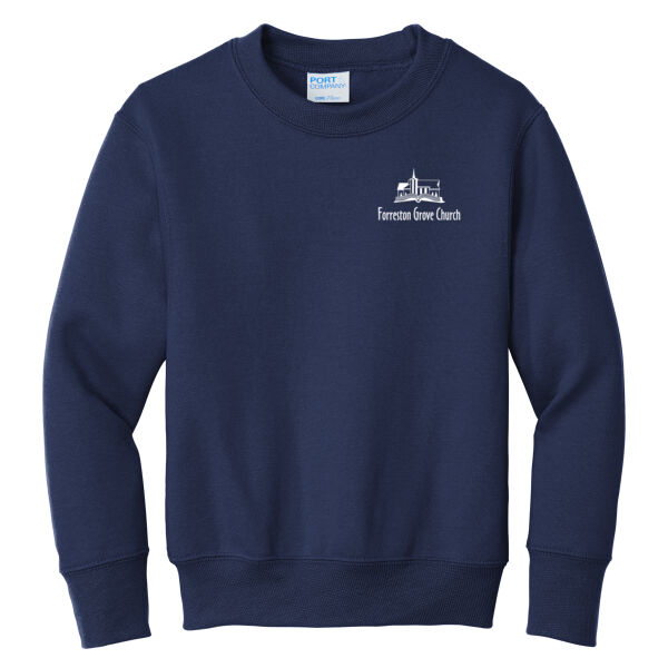 Forreston Grove Church 2026 Logo 1 - Youth Core Fleece Crewneck Sweatshirt Thumbnail