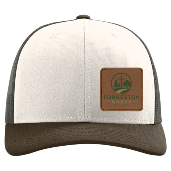 Forreston Grove Church 2026 UV Printed Leather Patch- Snapback Trucker Cap Thumbnail