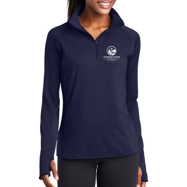 Forreston Grove Church 2026 Logo 2 - Women's Sport Wick ® Stretch 1/4 Zip Pullover Thumbnail